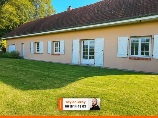 Maison de plain-pied à vendre 189 000 € 4 pièces 2 chambres 92 m² 1 100 m² de terrain Fontaine-le-Dun 76740