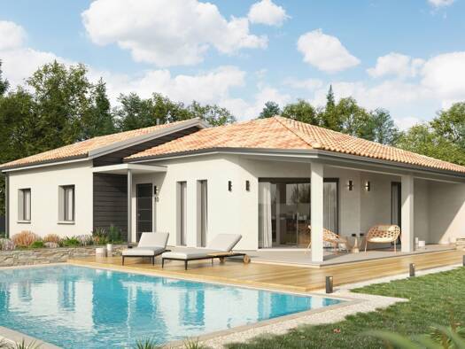 Terrain avec maison neuve à vendre 205 000 € 5 pièces 3 chambres 103 m² 1 700 m² de terrain Sainte-Colombe 40700