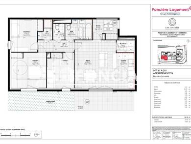 Appartement à louer 1 496 € 4 pièces 3 chambres 82,6 m² RDC Malassis-Pierre et Marie Curie Bagnolet 93170