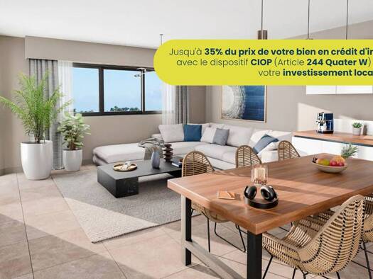 Appartement à vendre - Neuf 489 000 € 4 pièces 3 chambres 75 m² dès le 30/06/2026 Saint-Paul 97460