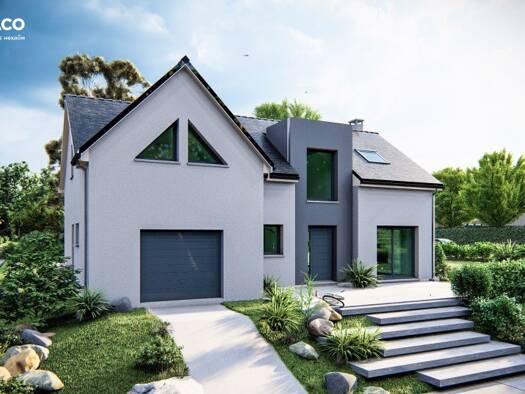 Terrain avec maison neuve à vendre 303 000 € 4 pièces 4 chambres 141 m² 1 500 m² de terrain Saint-Léger-de-Rôtes 27300