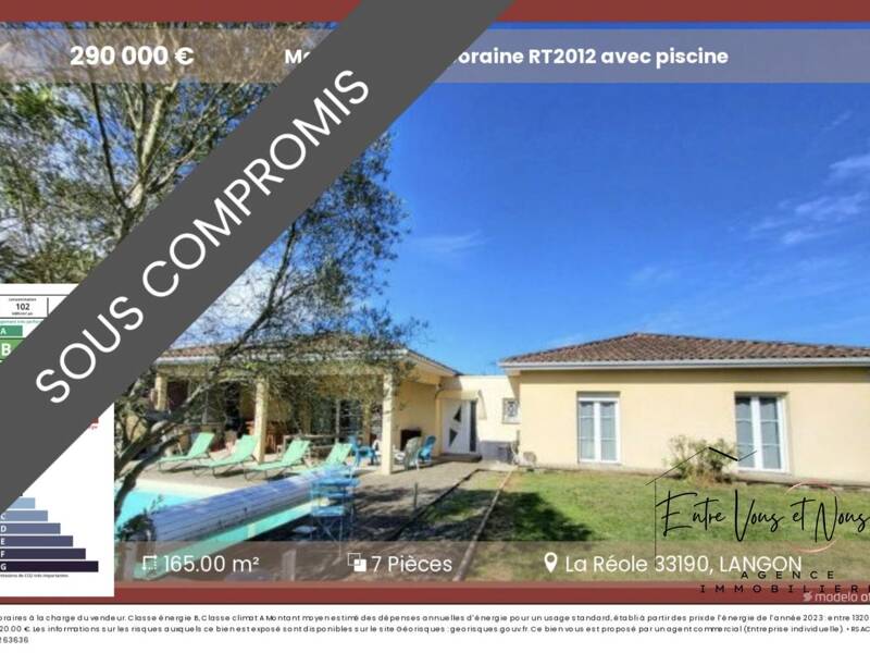 Maison à vendre, 165m², LA REOLE