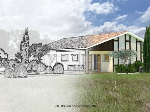 Terrain avec maison neuve à vendre 393 000 € 4 pièces 3 chambres 102 m² 1 500 m² de terrain Magescq 40140