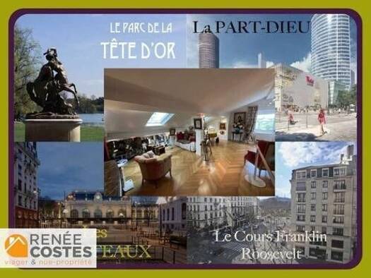 Loft en viager occupé Bouquet 93 377 € 3 pièces 1 chambre 80 m² Étage 5/5 Les Brotteaux-Bellecombe-Masséna Lyon 6ème 69006