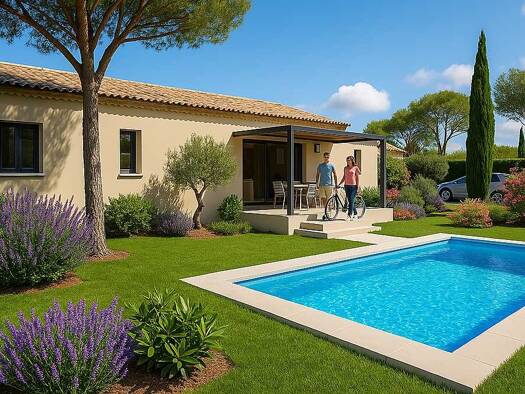 Terrain avec maison neuve à vendre 242 000 € 4 pièces 3 chambres 93 m² 900 m² de terrain Villeneuve-de-Berg 07170