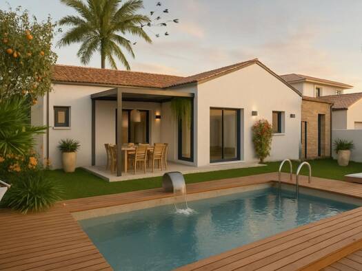 Terrain avec maison neuve à vendre 334 000 € 4 pièces 3 chambres 90 m² 412 m² de terrain Galargues 34160