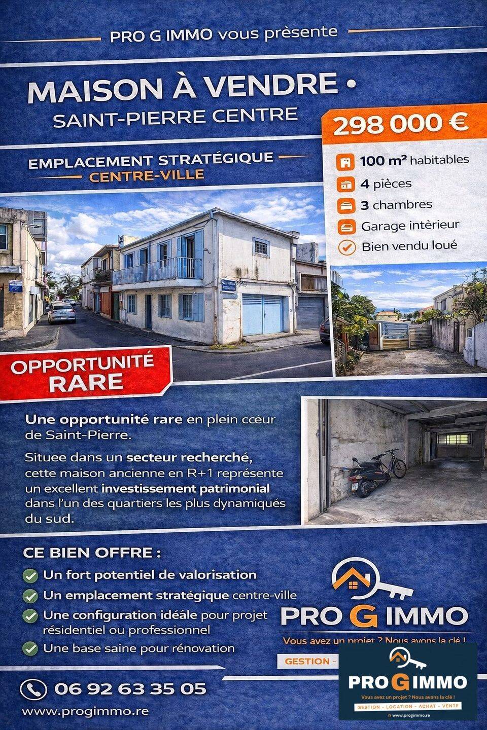 Maison à vendre, 100m², SAINT PIERRE