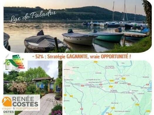 Maison en viager occupé Bouquet 61 375 € 5 pièces 3 chambres 100 m² 350 m² de terrain Villages du Lac de Paladru 38850