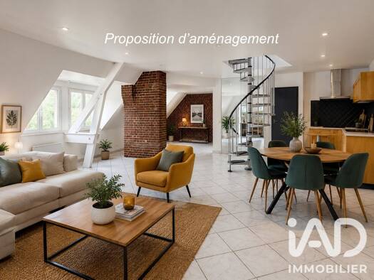 Appartement à vendre 155 000 € 5 pièces 3 chambres 98 m² Étage 3/3 Centre Ville Est Lisieux 14100