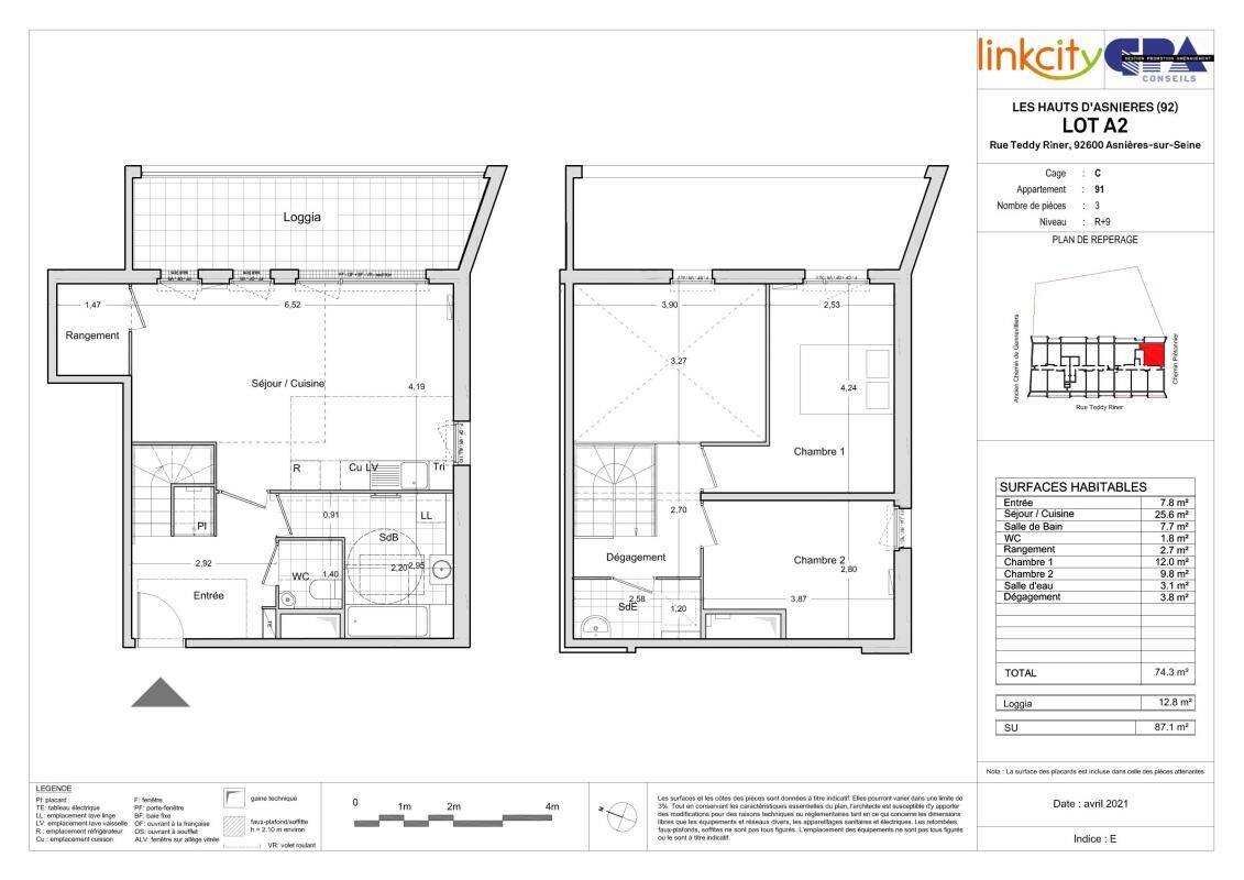 Maison à louer, 74m², ASNIERES SUR SEINE