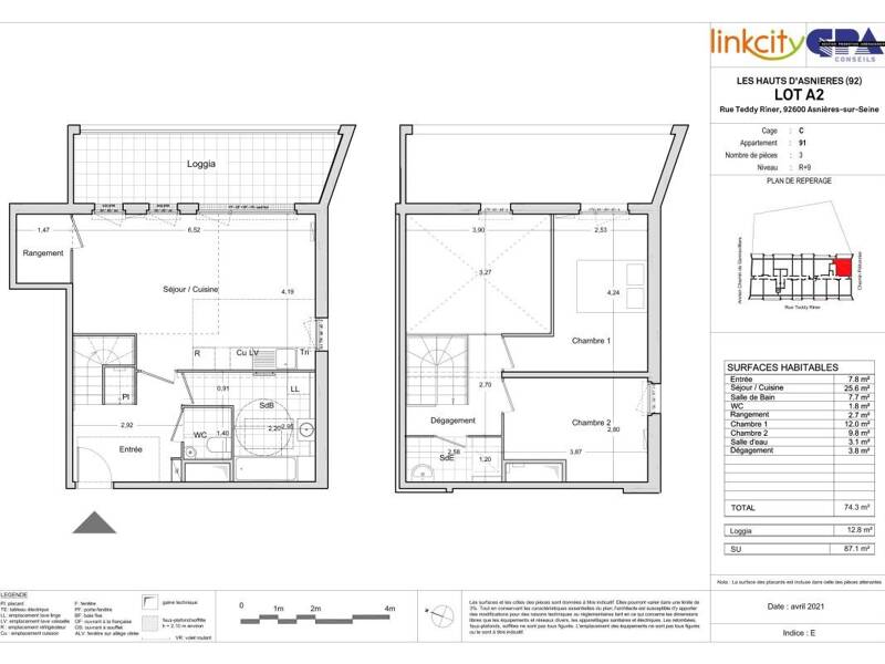 Maison à louer, 74m², ASNIERES SUR SEINE