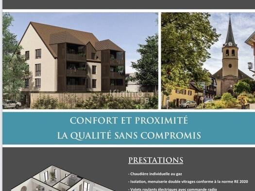 Appartement à vendre 245 247 € 3 pièces 2 chambres 62 m² Étage 3/3 Villé 67220