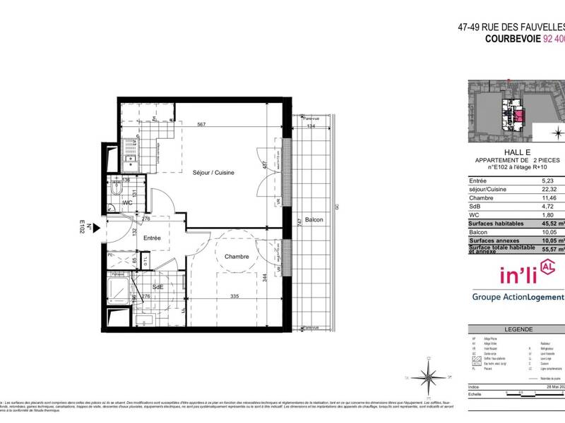 Maison à louer, 46m², COURBEVOIE