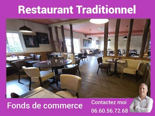 Restaurant à vendre Fonds de commerce 197 900 € 200 m² d'espace de restauration Centre Ville Dreux 28100