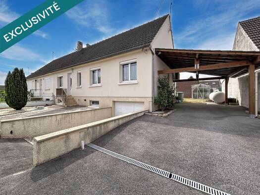 Maison de plain-pied à vendre 189 000 € 4 pièces 3 chambres 81 m² 472 m² de terrain Noyon 60400