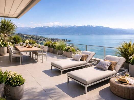 Appartement à vendre - neuf 570 000 € 3 pièces 2 chambres 90 m² 4ème étage Ville Haute Évian-les-Bains 74500